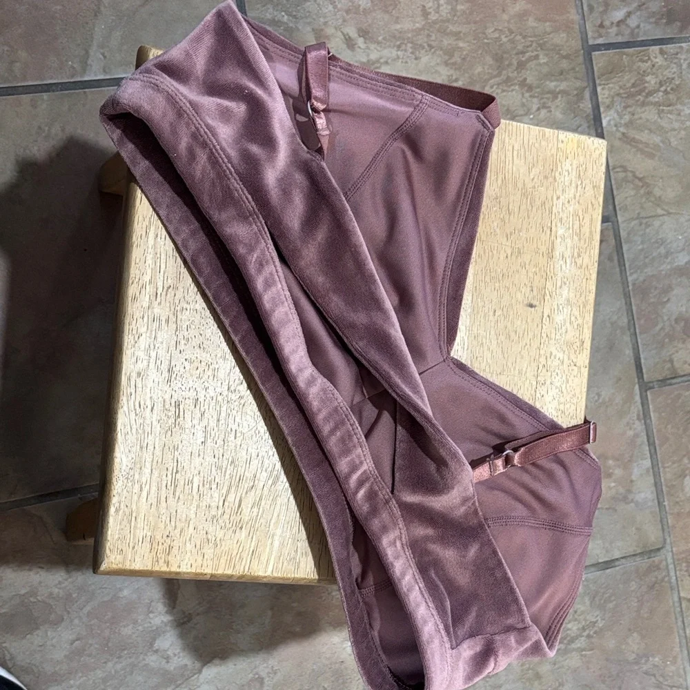 JoyLab Mauve Pink Velvet Bandeau Bra - Picture 5 of 8